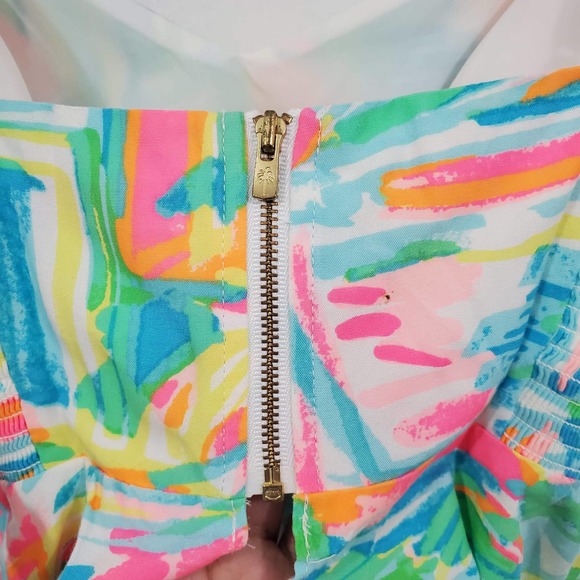 Lilly Pulitzer Linnea Top Blouse Cropped Sleeveless Peplum Cami Women's Size XXS - Picture 9 of 12